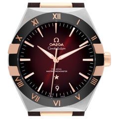 Used Omega Constellation 41mm Steel Rose Gold Mens Watch 131.23.41.21.11.001 Unworn