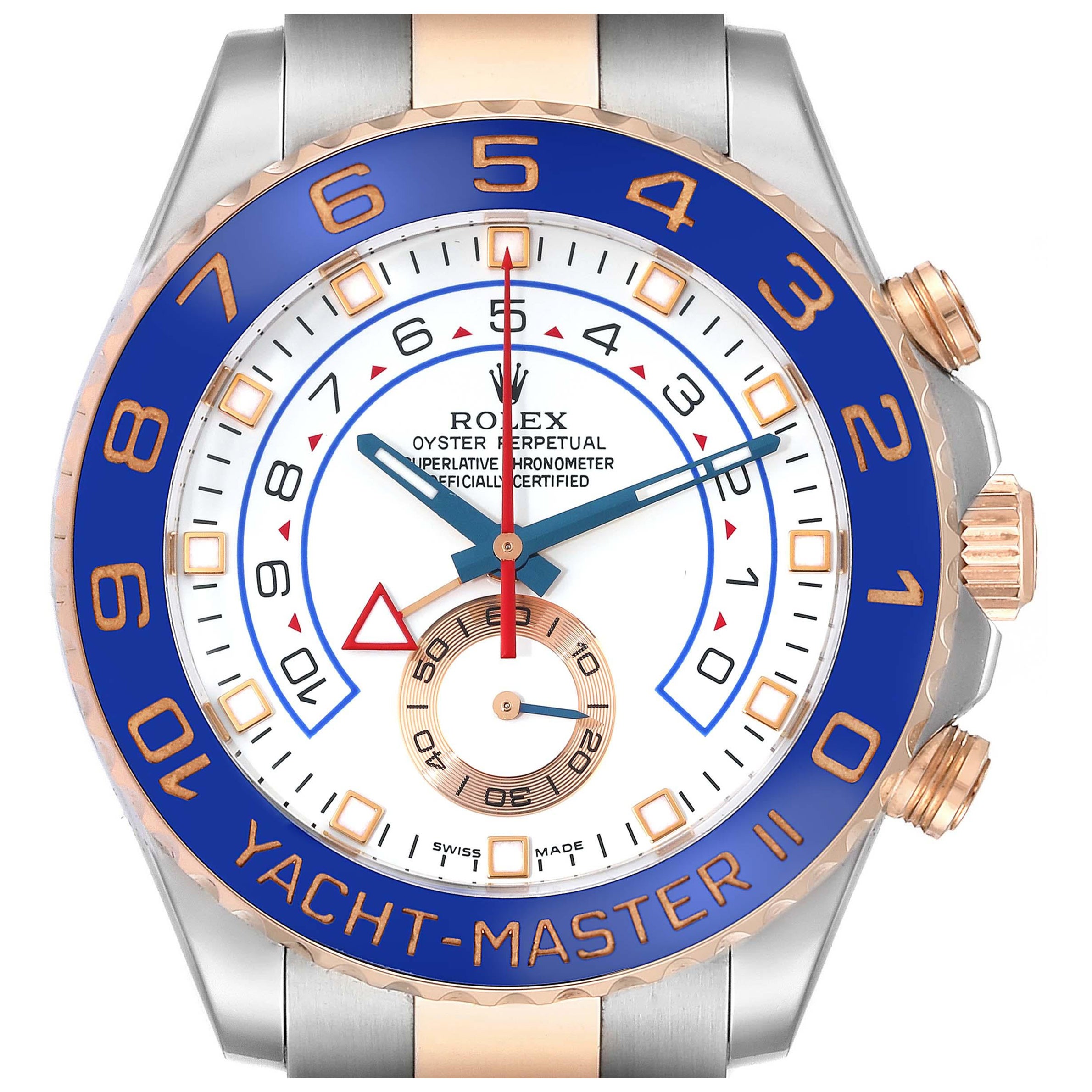 Rolex Yachtmaster II Steel Rose Gold Mens Watch 116681 For Sale