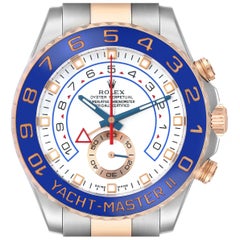 Rolex Montre Yachtmaster II en acier et or rose pour hommes 116681