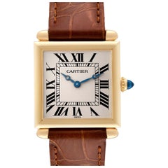 Montre Femme Cartier Tank Obus Or Jaune Bracelet Brown W1512256