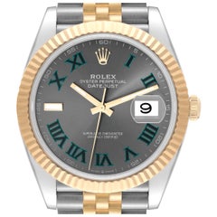 Used Rolex Datejust 41 Steel Yellow Gold Wimbledon Dial Mens Watch 126333
