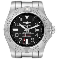 Breitling, montre aigue-marine Avenger II 45 en acier pour hommes A17331