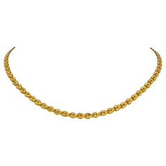 24 Karat Pure Yellow Gold Ladies Diamond Cut Fancy Link Necklace 