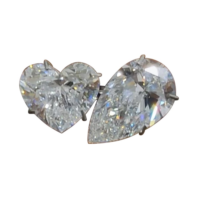 Certifié GIA 6,00 carats  Diamants  Bague en or 18K  en vente