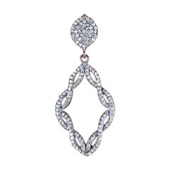 Ohrring im Vintage-Stil mit natürlichem Pave-Diamant im Vintage-Stil 925 Silber-Diamant-Ohrring.
