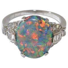 Antique Art Deco Opal Ring