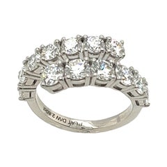 Diamond Coil Dress Ring, Set With 2.80ct G/VS1 Round Diamonds Set In Platinum