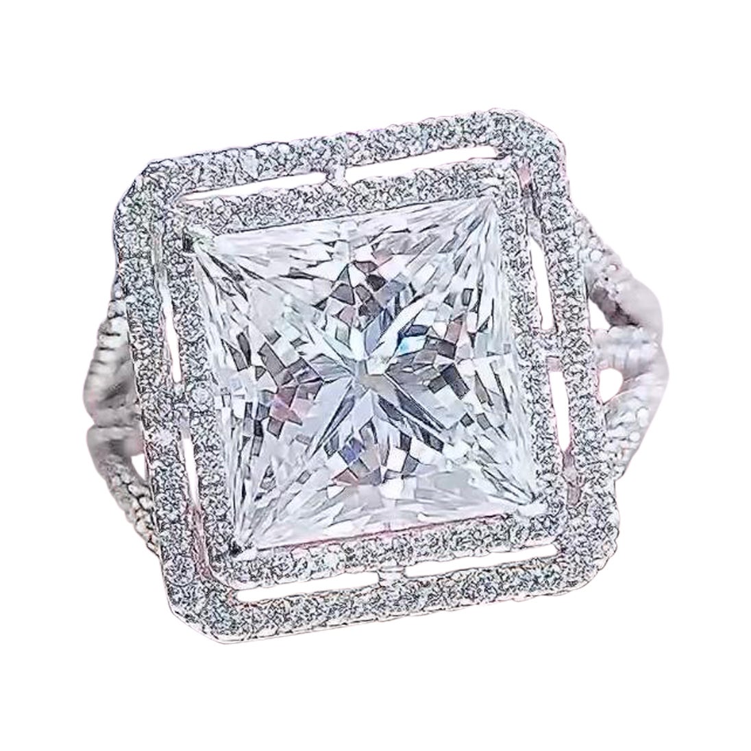 IGI Certified 7.00 Carat Diamond 18k Gold Solitaire Ring For Sale
