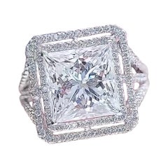 IGI Certified 7.00 Carat Diamond 18k Gold Solitaire Ring
