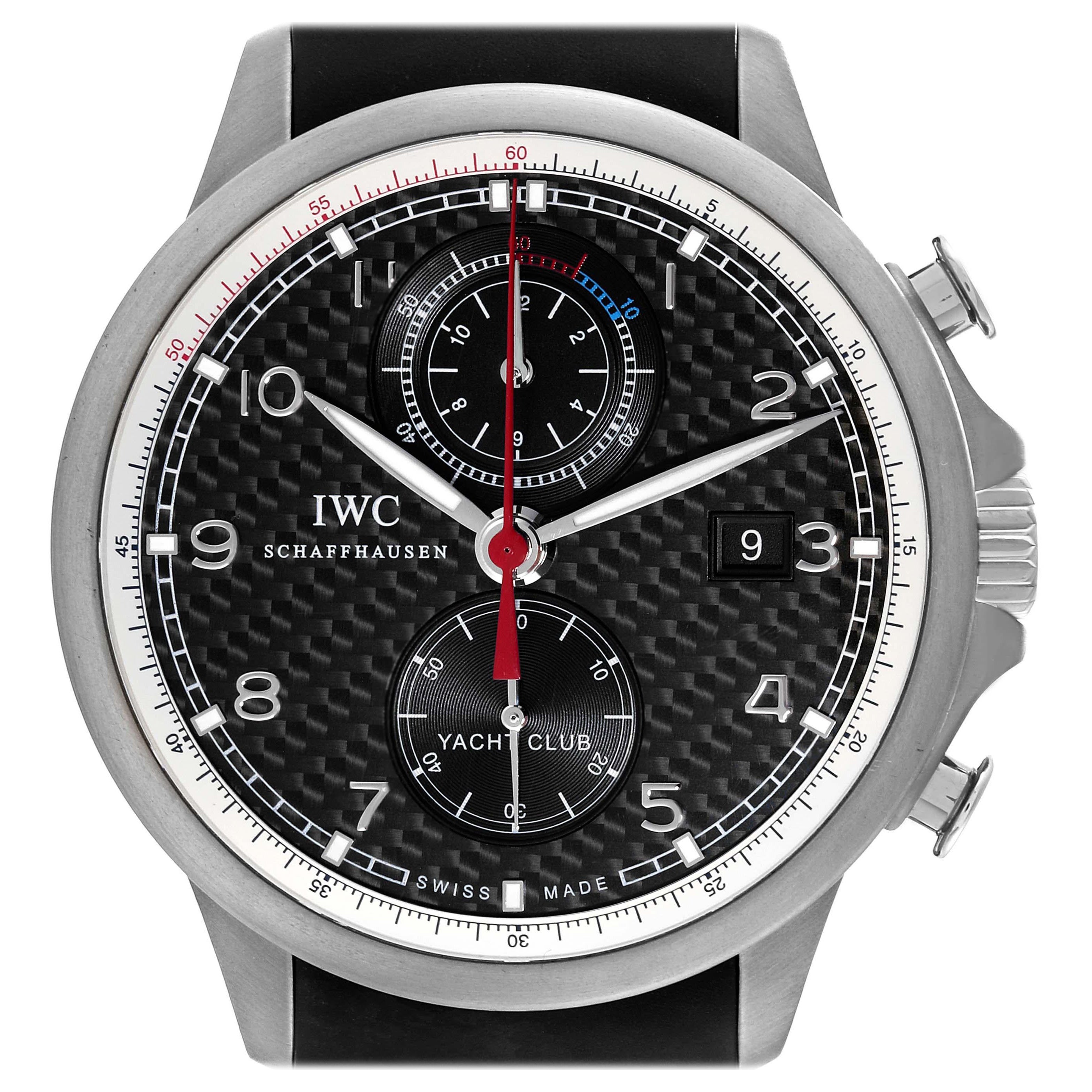 IWC Portuguese Yacht Club Carbon Dial Titanium Mens Watch IW390212 For Sale