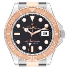 Used Rolex Yachtmaster Rose Gold Steel Rolesor Mens Watch 126621 Box Card