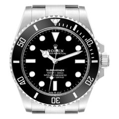 Rolex Montre Submariner non-Date en acier avec lunette en céramique pour hommes 124060 Boîte Card