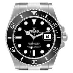 Used Rolex Submariner Black Dial Ceramic Bezel Steel Mens Watch 126610 Box Card