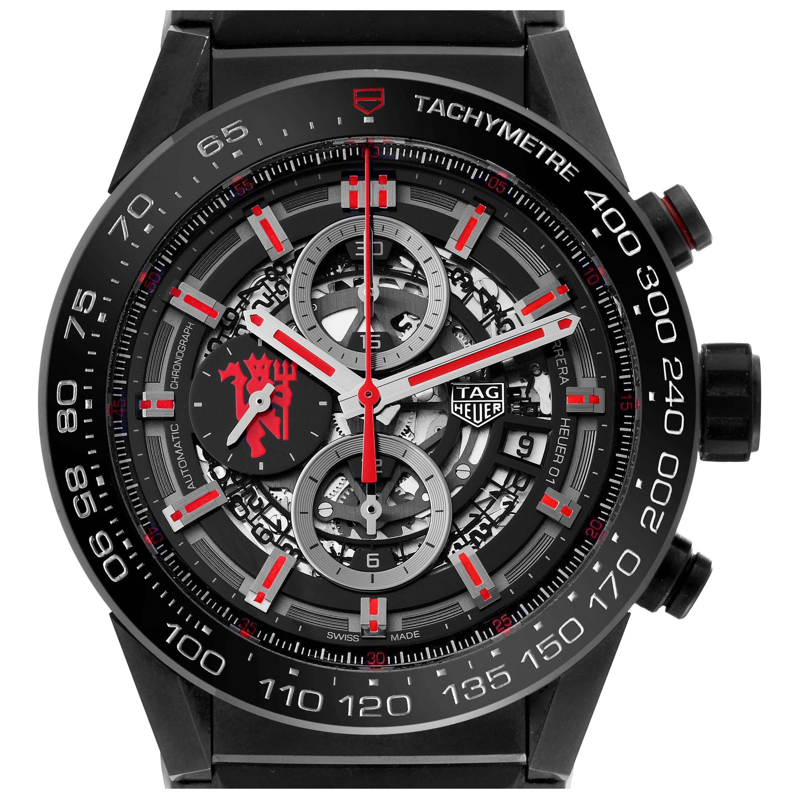 TAG Heuer Montre Homme Carrera Manchester United Limited Edition Steel CAR2A1J en vente