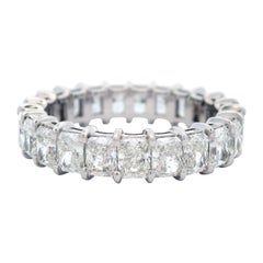 Alexander Beverly Hills 3.44ct F/G VS Radiant Diamond Eternity Band 18k S-5.5