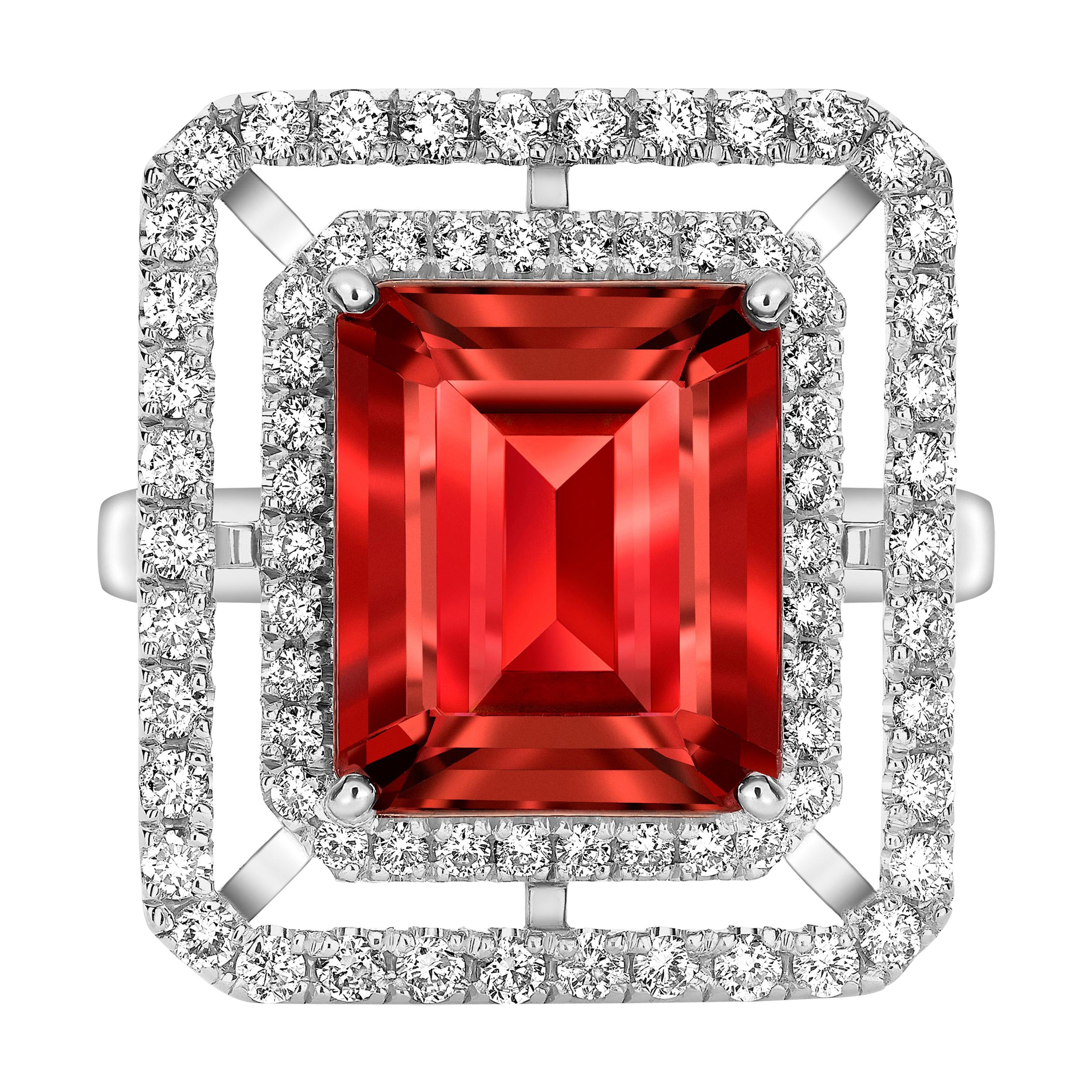 Augustine Jewels Rubellite & Diamond Ring