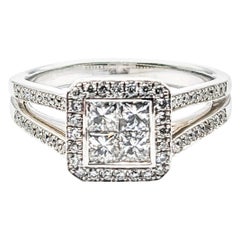 Invisible Set .50ctw Diamond Ring In White Gold