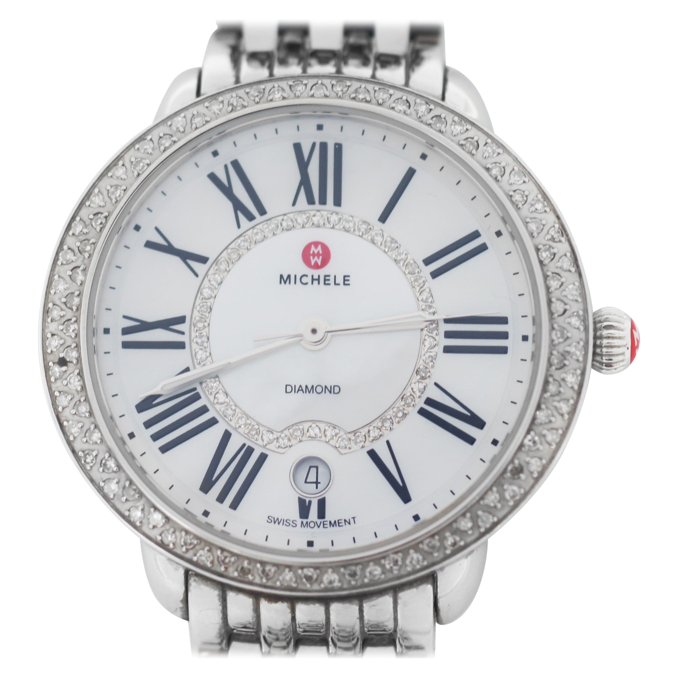 Michele Serein MW21B01A1963 Date Diamond Watch For Sale