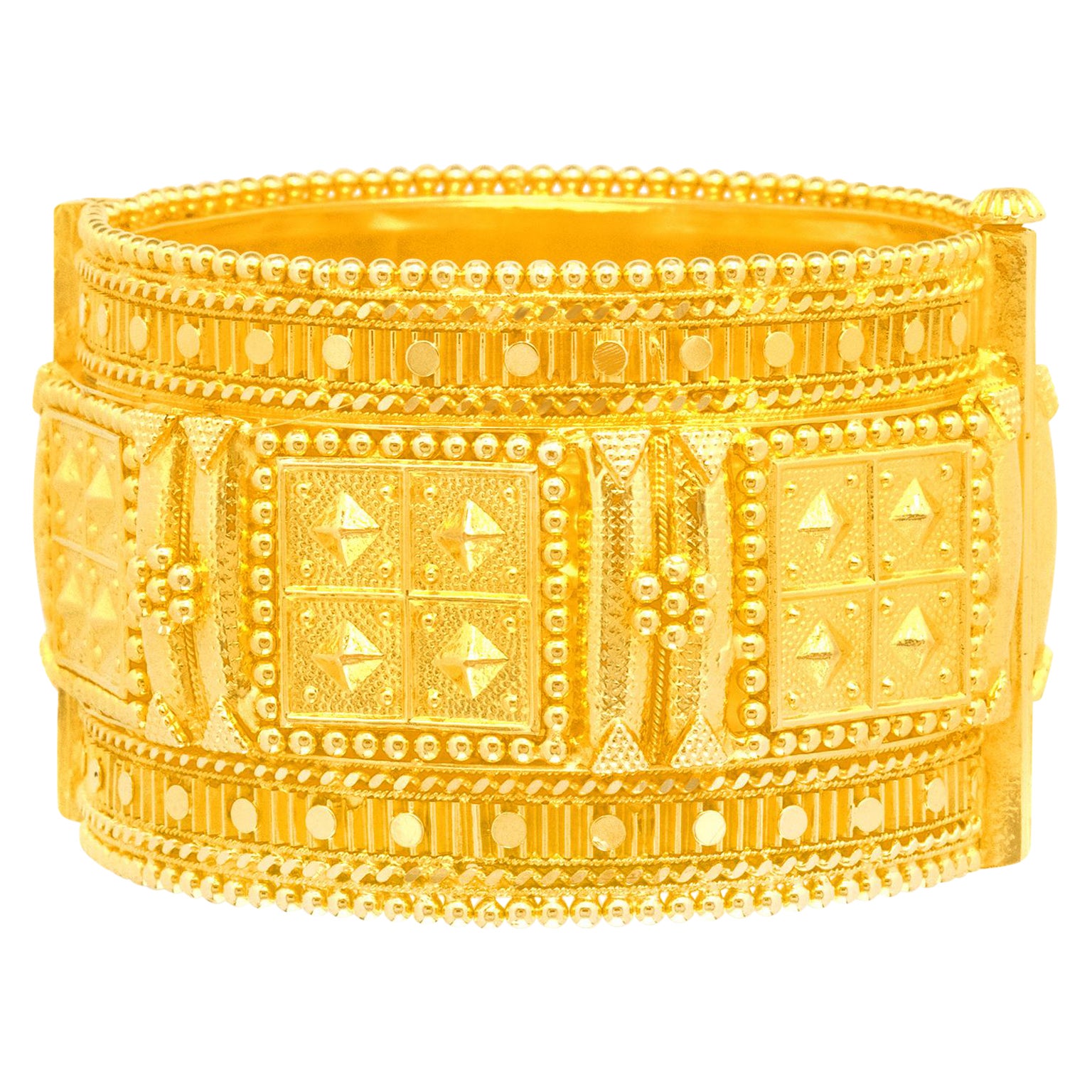 Bracelet large en or à haute teneur en carats en vente