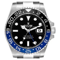 Rolex GMT Master II Black Blue Batman Bezel Steel Mens Watch 126710 Box Card