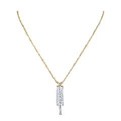 Italienische Modern 14k Zwei-Ton-Gold 1,25 ct Diamant-Halskette mit Appraisal