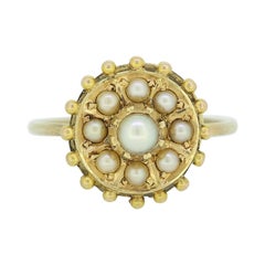 Victorian Pearl Etruscan Ring