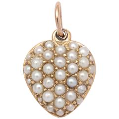Victorian Seed Pearl Heart Locket