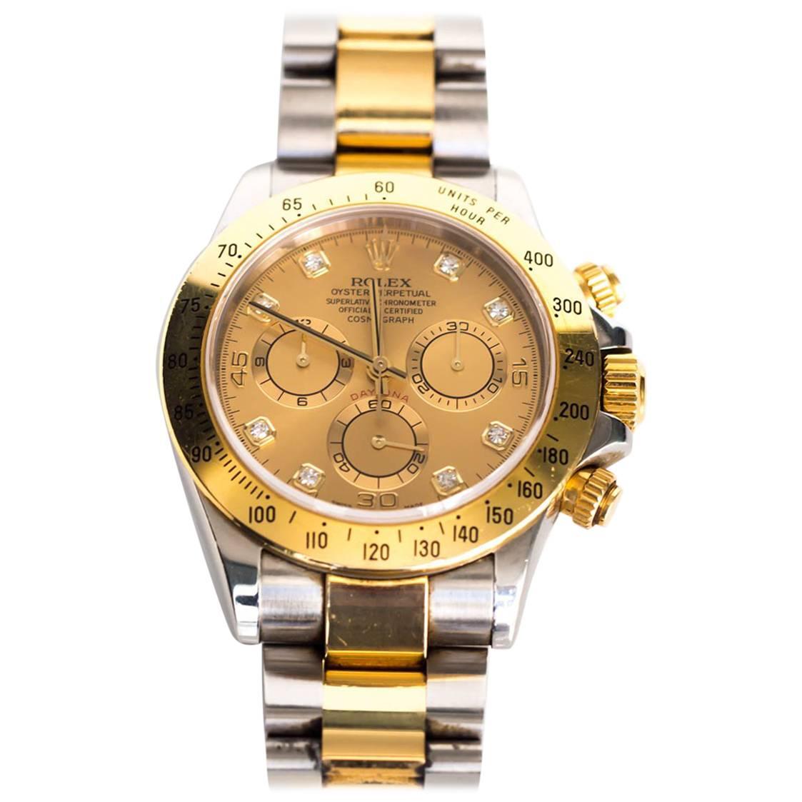 2001 Two Tone Yellow Gold and Steel K Serial Daytona Rolex Watch