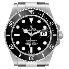 Rolex Submariner Black Dial Ceramic Bezel Steel Mens Watch 126610 Box Card