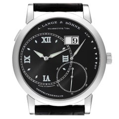 A. Lange & Sohne Grand Lange 1 White Gold Black Dial Mens Watch 115.028