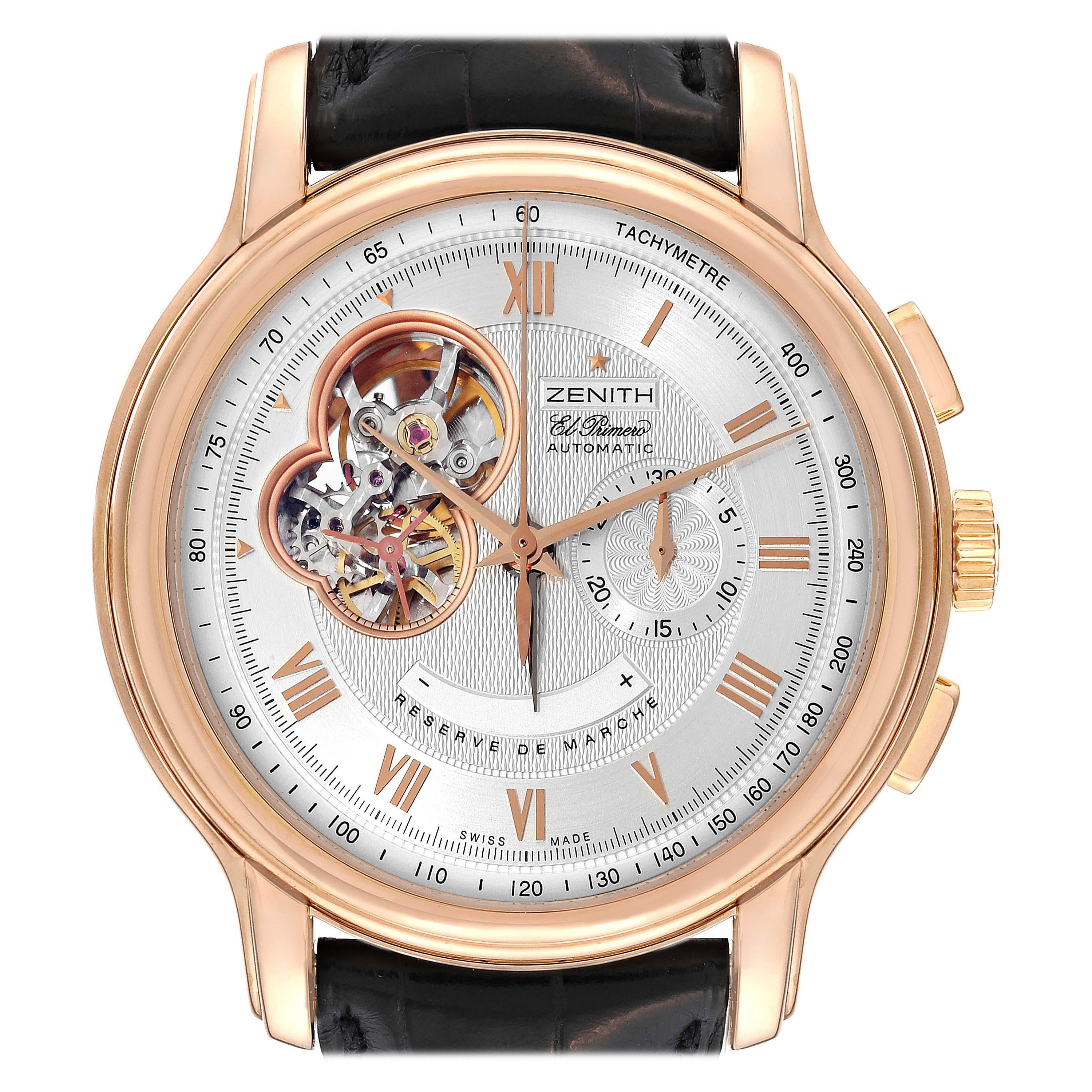 Zenith Chronomaster XXT Open Rose Gold Mens Watch 18.1260.4021 Box Papers For Sale
