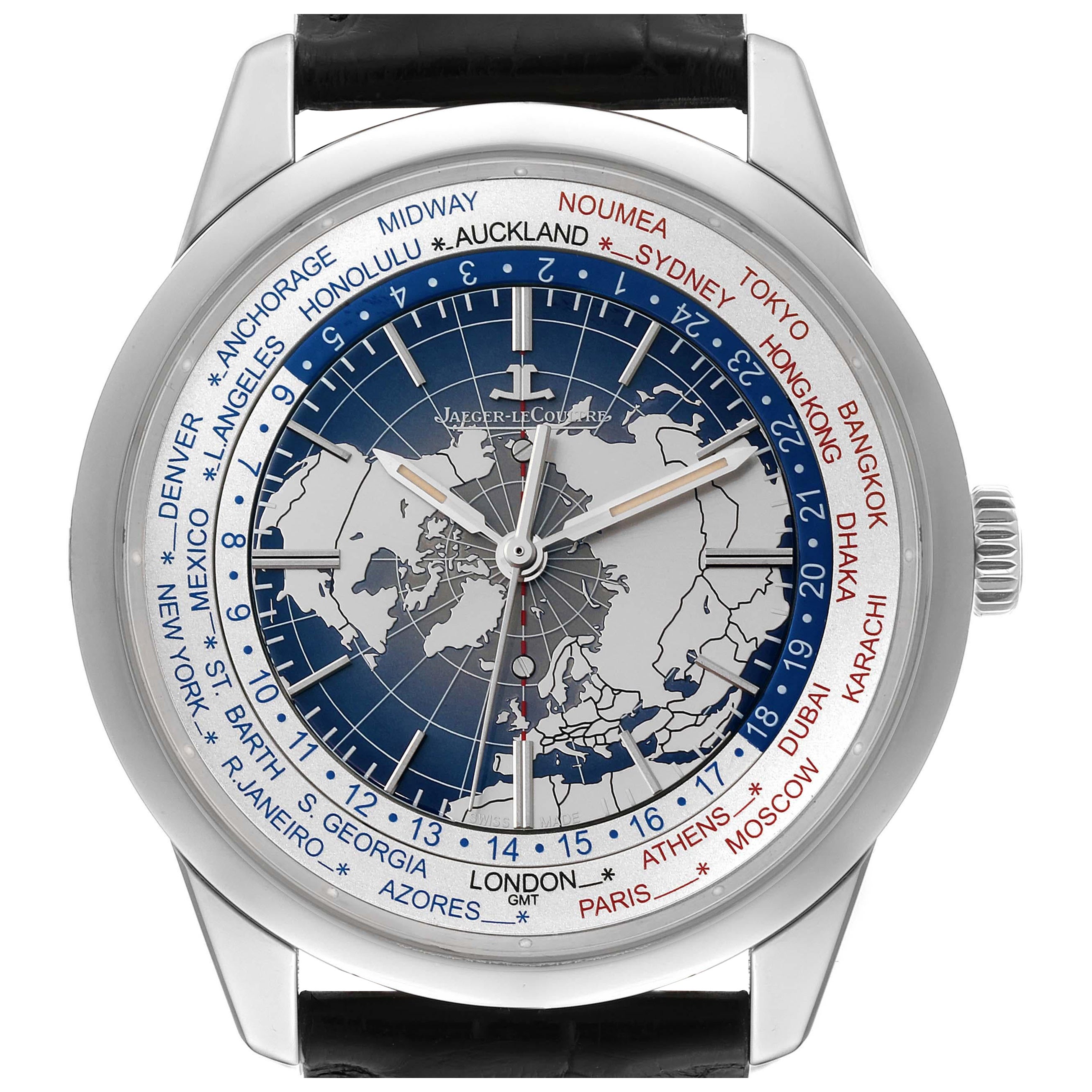 Jaeger LeCoultre Geophysic Universal Time Steel Mens Watch 503.8.T2.S Q8108420 For Sale
