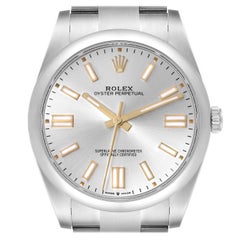 Rolex Oyster Perpetual 41 Silver Dial Steel Mens Watch 124300 Unworn