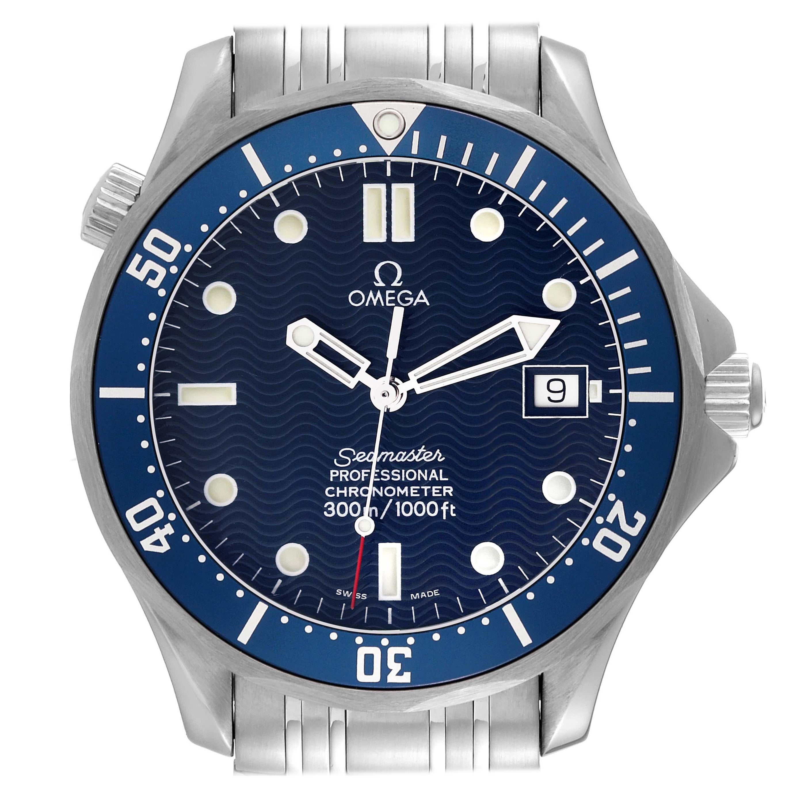 Omega Seamaster Diver 300M Blaues Zifferblatt Stahl-Herrenuhr 2531.80,00