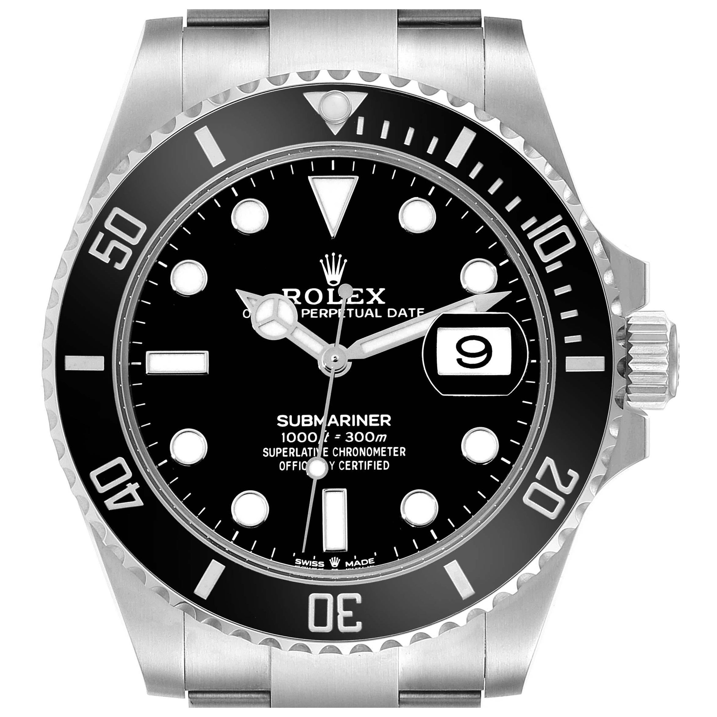 Rolex Submariner Black Dial Ceramic Bezel Steel Mens Watch 126610 Box Card For Sale