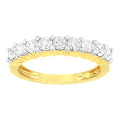 IGI Certified 10KT Yellow Gold 1 cttw Diamond Band Ring