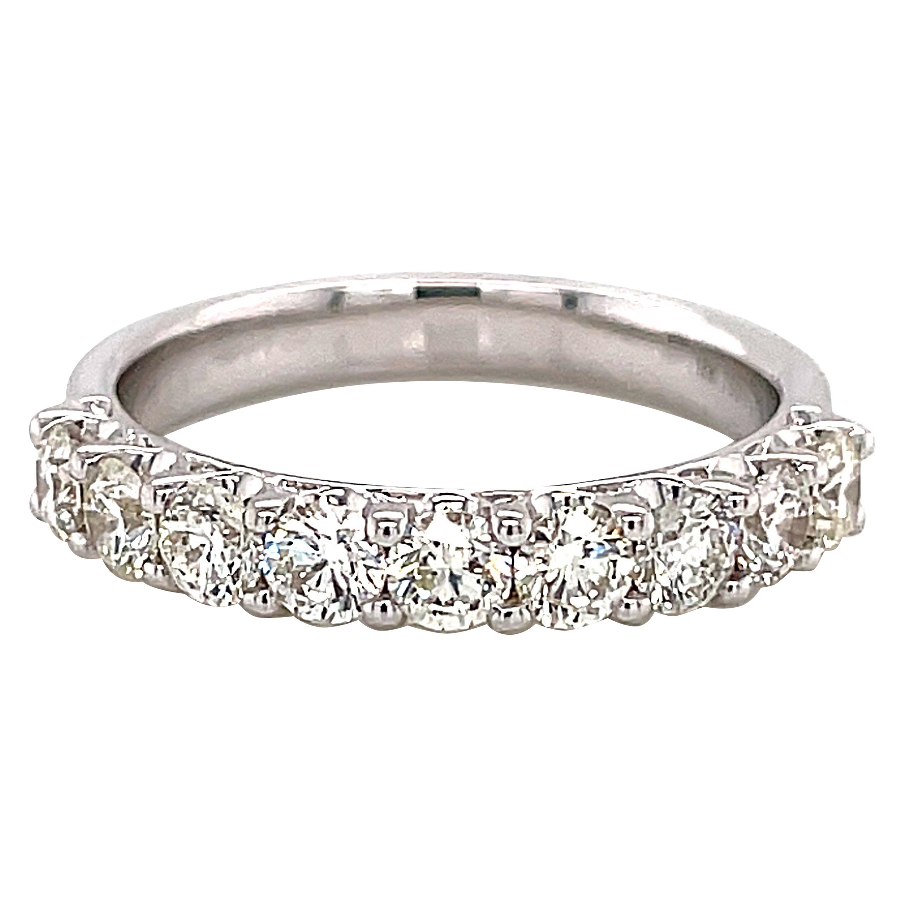 Alexander Beverly Hills 1,01 Karat runder Diamant Halb-Eternity-Ring 18k Weißgold im Angebot