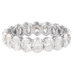 Alexander Beverly Hills Eternity-Ring Platin S-7,5, 4,98 Karat F/G VS, ovaler Diamant