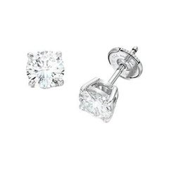 0.50 Carats F/G VVS Natural Diamonds 18 Carat White Gold Studs Earrings