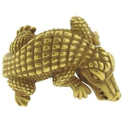 Iconic Kieselstein Cord Gold Alligator Ring