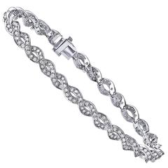 Emilio 3.00 Carat Micro Pave Diamond Gold Bracelet