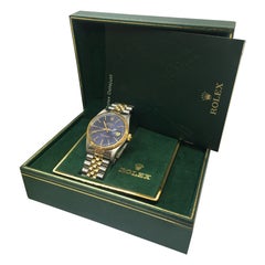 1978 ROLEX MEN'S DATEJUST 16013 Two Tone Quick Set Wristwatch Box All Factory
