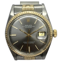 1973 Used Gent's Rolex Date Just 1601 Gray Silver Dial All Factory Original