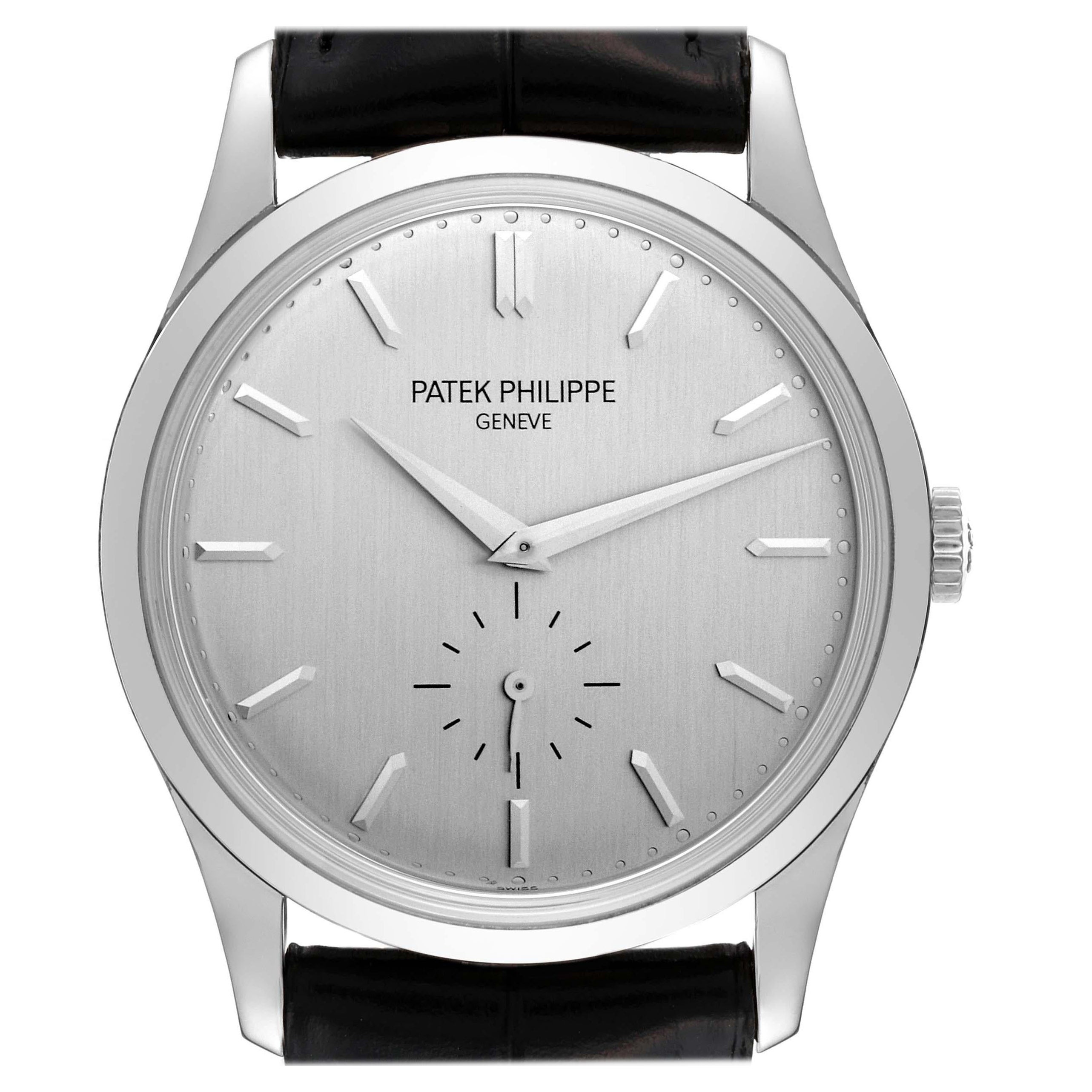 Patek Philippe Calatrava White Gold Mechanical Mens Watch 5196G For Sale