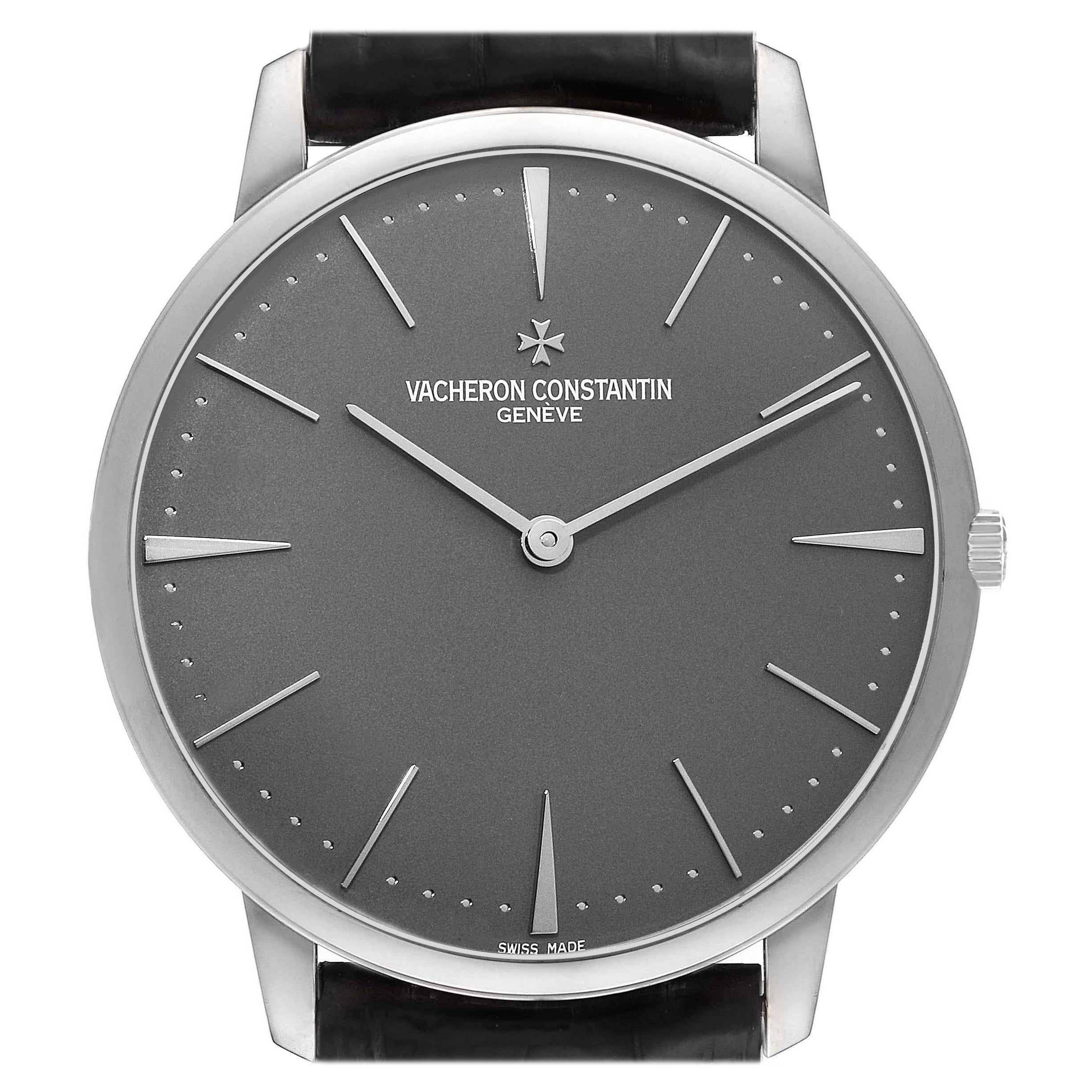 Vacheron Constantin Patrimony Grand Taille Platinum Mens Watch 81180 Papers For Sale