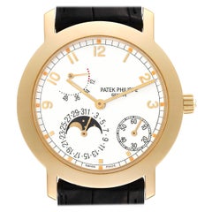 Patek Philippe Moonphase Power Reserve Yellow Gold Mens Watch 5055 Box Papers
