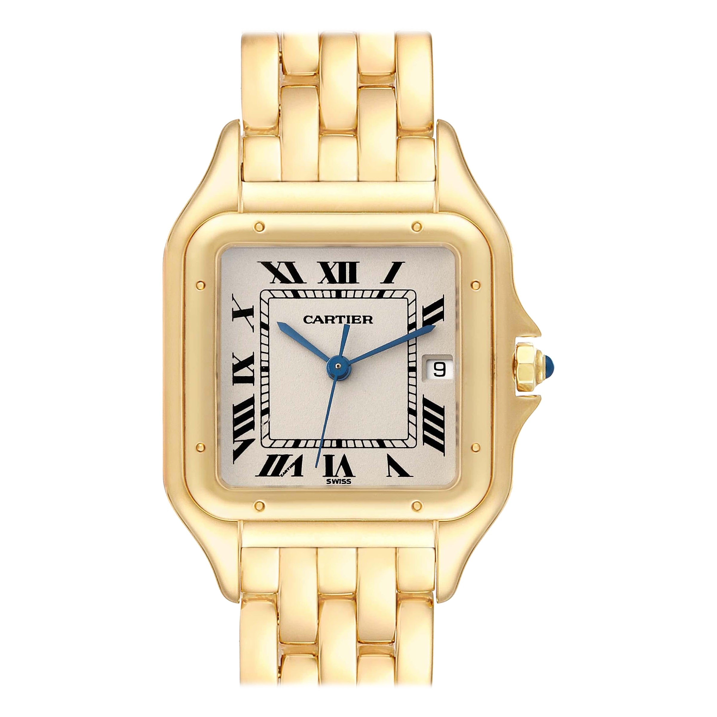 Cartier Panthere XL Gelbgold Herrenuhr W25014B9 im Angebot