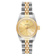 Rolex Oyster Perpetual Steel Gold Ladies Montre 67193 Papers
