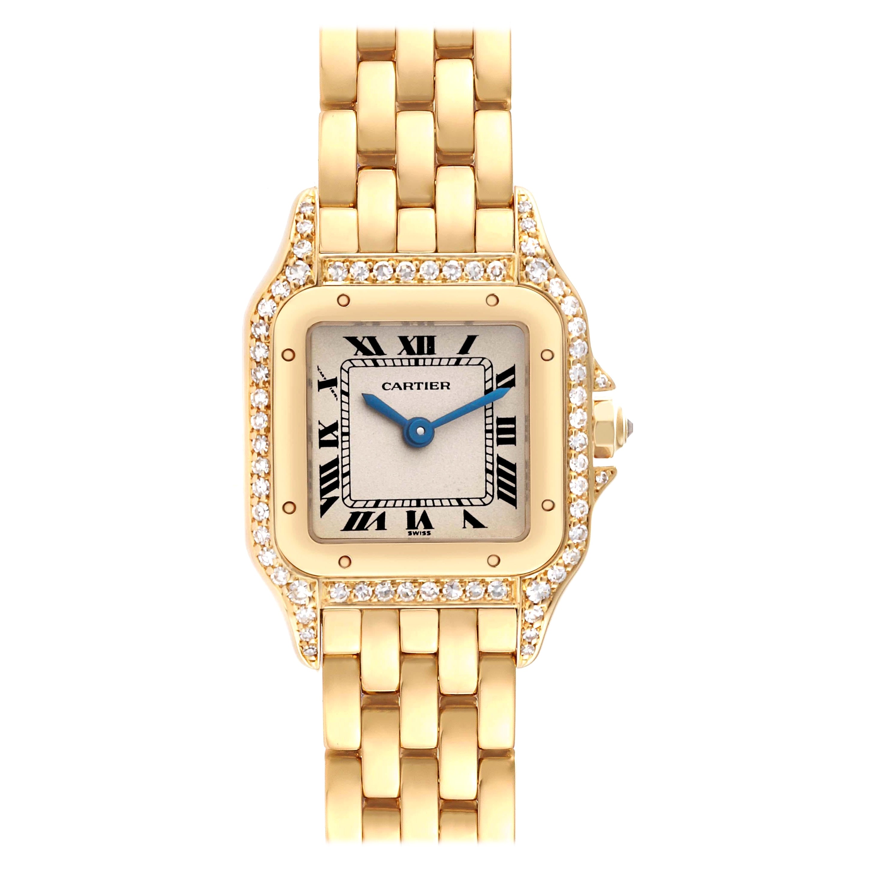 Cartier Montre Panthère en or jaune et diamants pour femmes WF3071B9