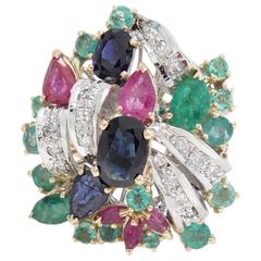 Luise Multistones Cluster Ring